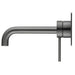 Mica Gun Metal Wall-Spout Combo - Curved Spout - 1P - Trim Kit Only - Acqua Bathrooms