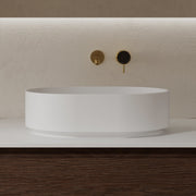 Nava 560mm Solid Surface Stone Oval Above Counter Basin - Acqua Bathrooms