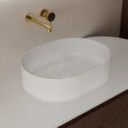 Nava 560mm Solid Surface Stone Oval Above Counter Basin - Acqua Bathrooms