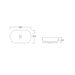 Noa 485 Matte White Oval Above Counter Basin dimensions