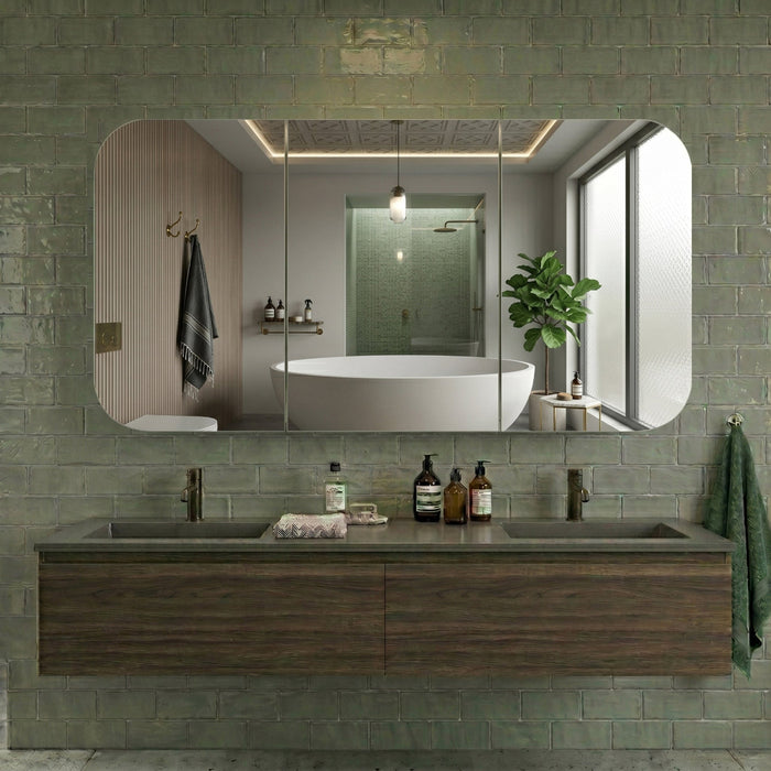 Nova 1200 x 750 Matte White Soft Square Shaving Cabinet