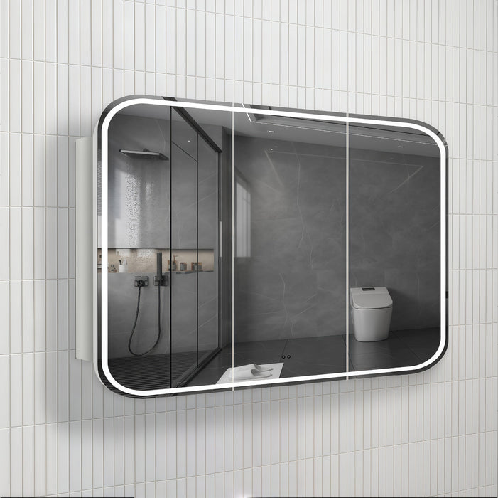 Nova Touchless LED 1500 x 750 Matte White Soft Square Shaving Cabinet