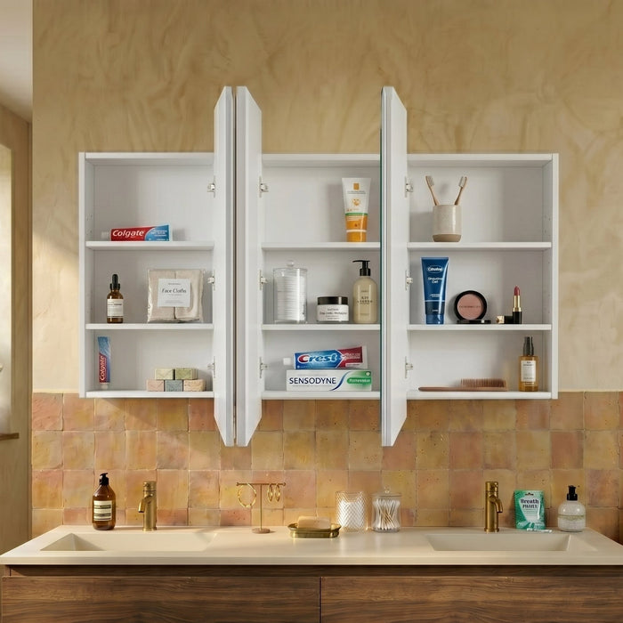 Nova 1500 x 750 Matte White Soft Square Shaving Cabinet