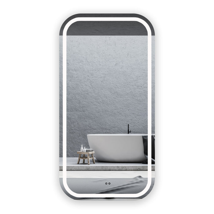 Nova Touchless LED 450 x 900 Matte White Soft Square Shaving Cabinet