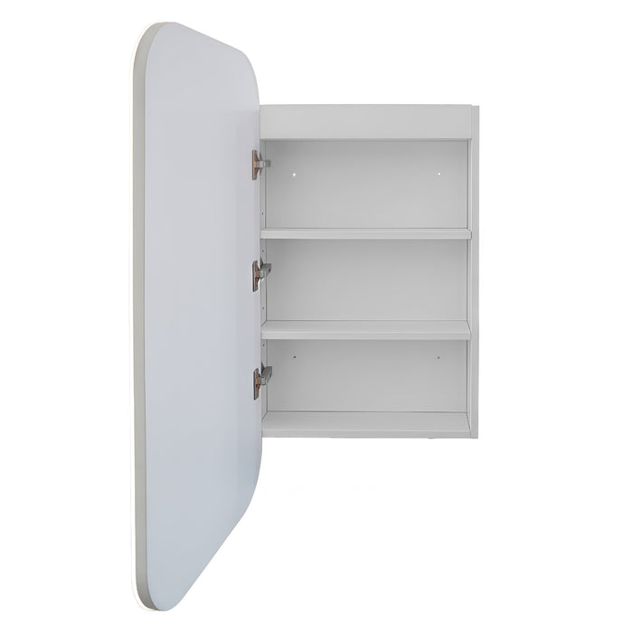 Nova Touchless LED 450 x 900 Matte White Soft Square Shaving Cabinet