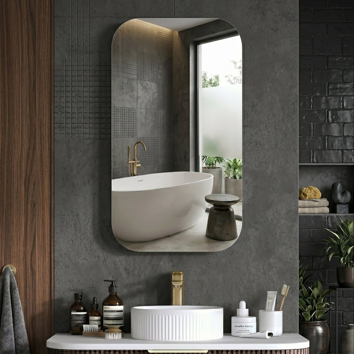 Nova 450 x 900 Matte White Soft Square Shaving Cabinet