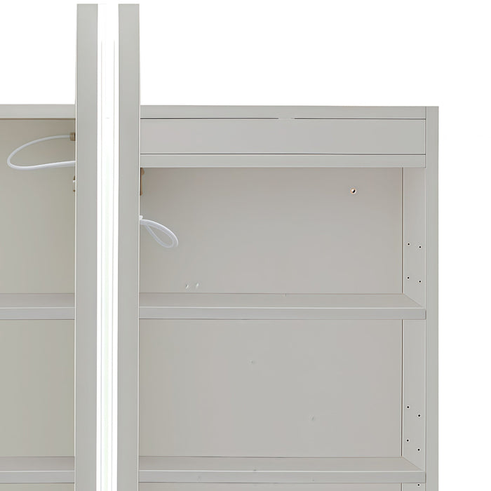 Nova Touchless LED 900 x 750 Matte White Soft Square Shaving Cabinet