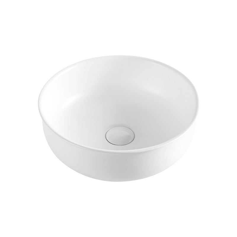 Novara 390 Matte White Round Above Counter Basin