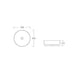 Novara 390 Matte White Round Above Counter Basin dimensions