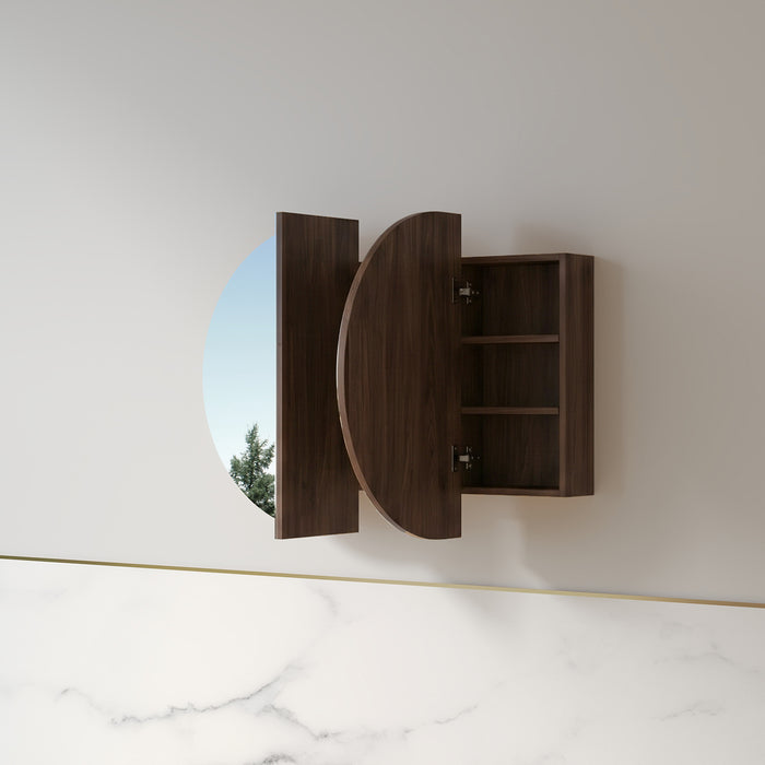 Ronda 1200mm Alder Walnut Oval Shaving Cabinet