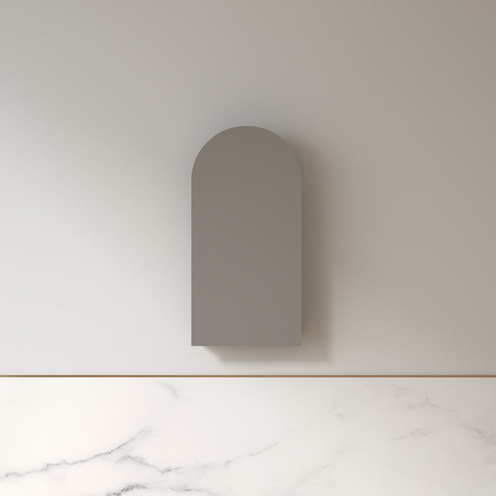Cresta 450 x 900mm Alder Walnut Arched Shaving Cabinet