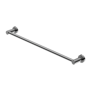 Nero | Mecca 800 mm Chrome Single Towel Rail - Acqua Bathrooms