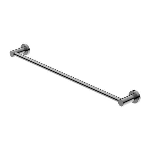 Nero | Mecca 800 mm Chrome Single Towel Rail - Acqua Bathrooms