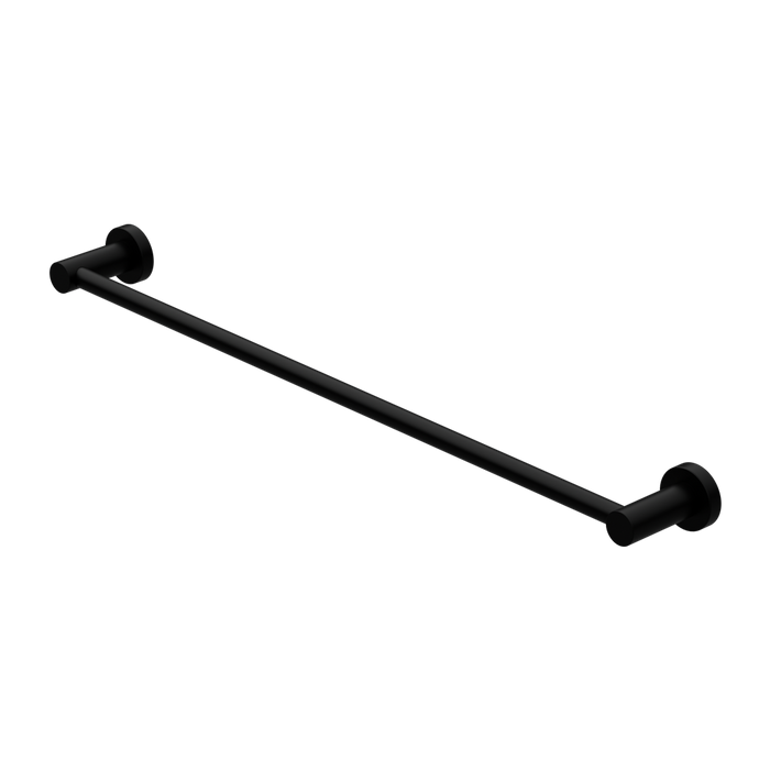 Nero | Mecca 800 mm Matte Black Single Towel Rail - Acqua Bathrooms