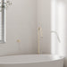 Nero | Mecca Round Freestanding Bath Spout only Brushed Gold - Acqua Bathrooms