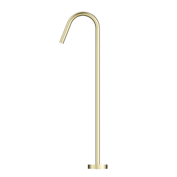 Nero | Mecca Round Freestanding Bath Spout only Brushed Gold - Acqua Bathrooms