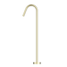 Nero | Mecca Round Freestanding Bath Spout only Brushed Gold - Acqua Bathrooms