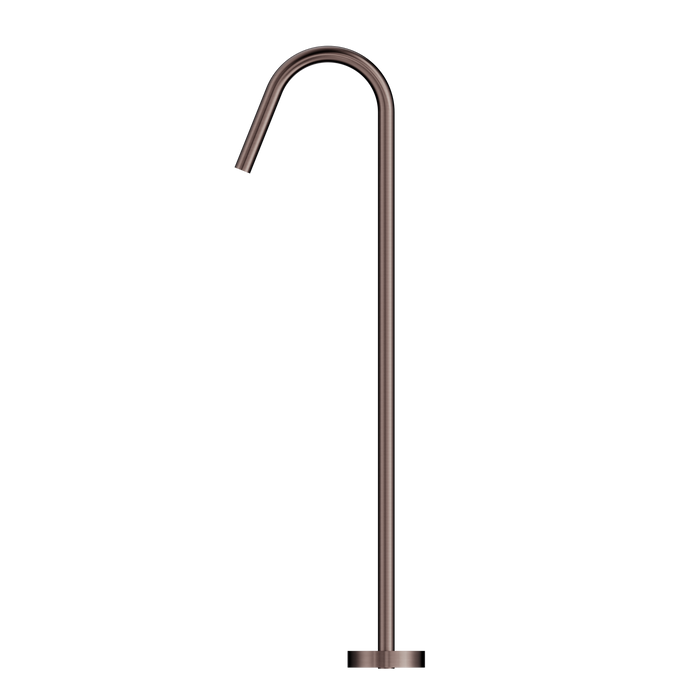 Nero | Mecca Round Freestanding Bath Spout only Brushed Bronze - Acqua Bathrooms