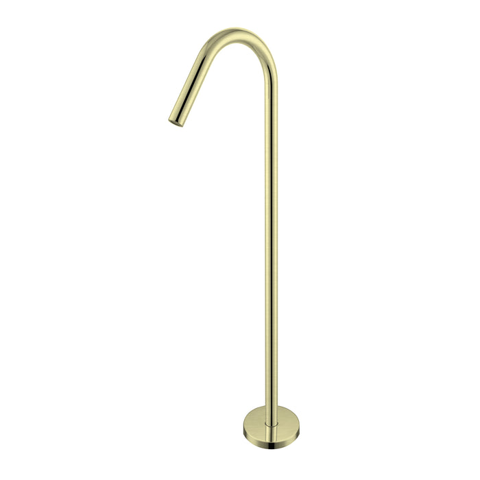 Nero | Mecca Round Freestanding Bath Spout only Brushed Gold - Acqua Bathrooms