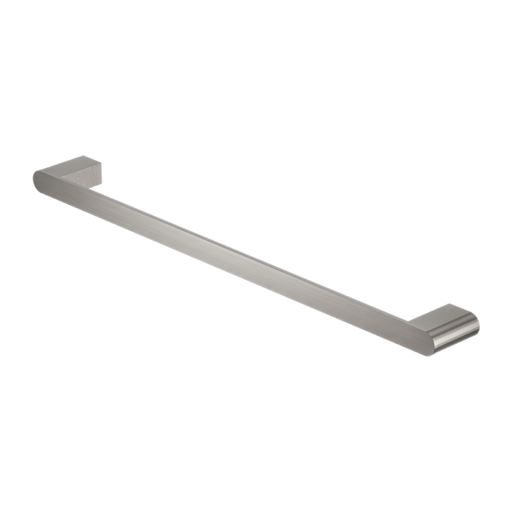 Nero | Bianca 800 mm Brushed Nickel Single Towel Rail - Acqua Bathrooms
