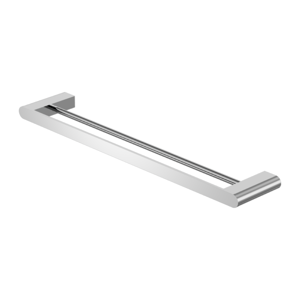 Nero | Bianca 800 mm Chrome Double Towel Rail - Acqua Bathrooms