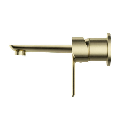 Nova Brushed Bronze Wall Basin Mixer & Bath Spout - Acqua Bathrooms