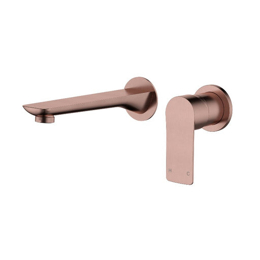 Nova Champagne Wall Basin Mixer & Bath Spout - Acqua Bathrooms