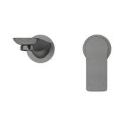 Nova Gun Metal Grey Wall Basin Mixer & Bath Spout - Acqua Bathrooms