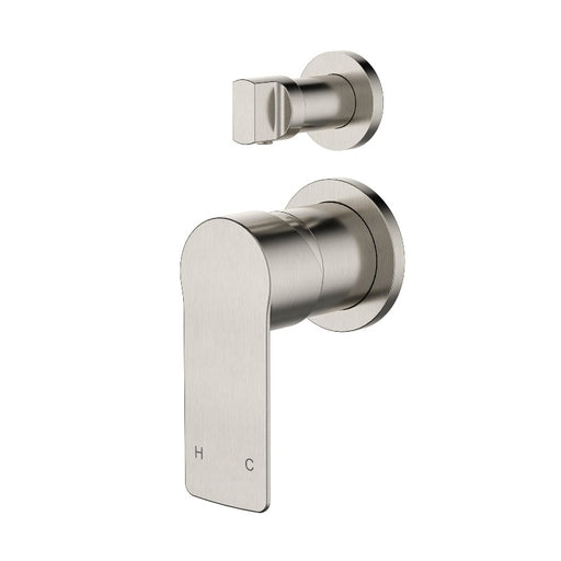 Nova Warm Brushed Nickel Wall Diverter - Acqua Bathrooms