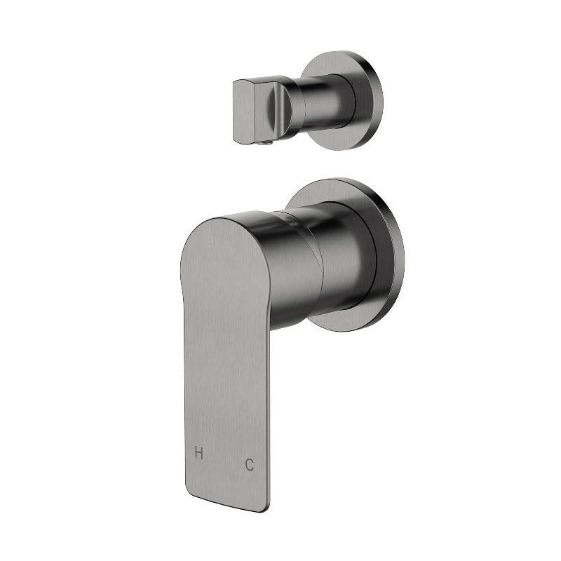 Nova Gun Metal Grey Wall Diverter - Acqua Bathrooms