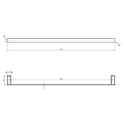 Nova Champagne 750mm Single Towel Rail - Acqua Bathrooms