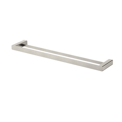 Nova Warm Brushed Nickel 600mm Double Towel Rail - Acqua Bathrooms