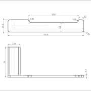 Nova Champagne Toilet Roll Holder - Acqua Bathrooms