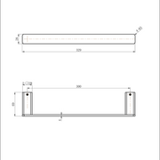 Nova Champagne Hand Towel Bar - Acqua Bathrooms