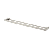 Nova Warm Brushed Nickel 750mm Double Towel Rail - Acqua Bathrooms