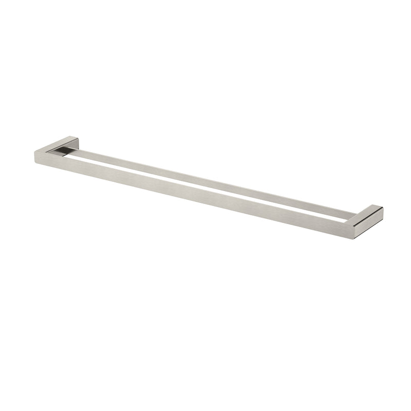 Nova Warm Brushed Nickel 750mm Double Towel Rail - Acqua Bathrooms