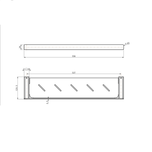 Nova Champagne Metal Shower Shelf - Acqua Bathrooms