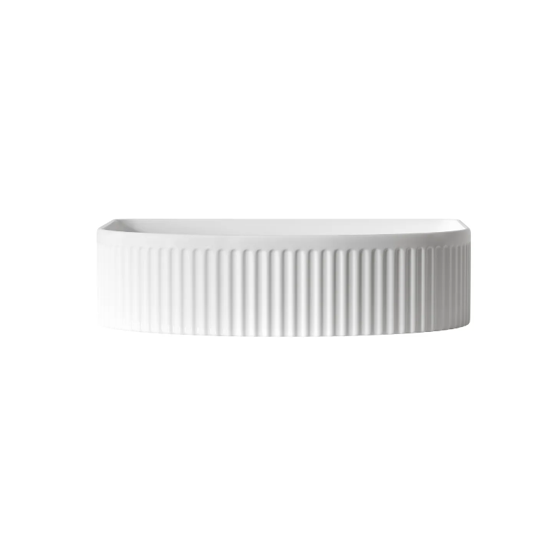 Otti Australia | Arched Matte White Fluted Above Counter Basin - Acqua Bathrooms