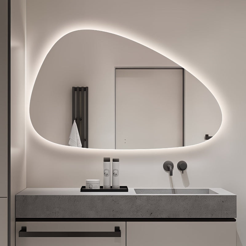 Oblonga Touchless 1200 x 750 Asymmetrical LED Mirror - Three Light Temperatures - Acqua Bathrooms