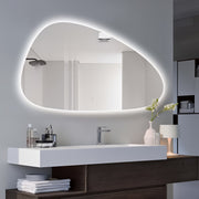 Oblonga Touchless 1500 x 900 Asymmetrical LED Mirror - Three Light Temperatures - Acqua Bathrooms