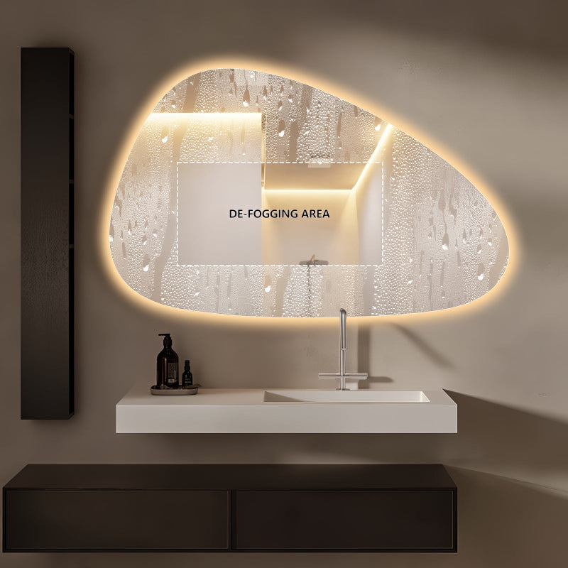 Oblonga Touchless 1500 x 900 Asymmetrical LED Mirror - Three Light Temperatures - Acqua Bathrooms