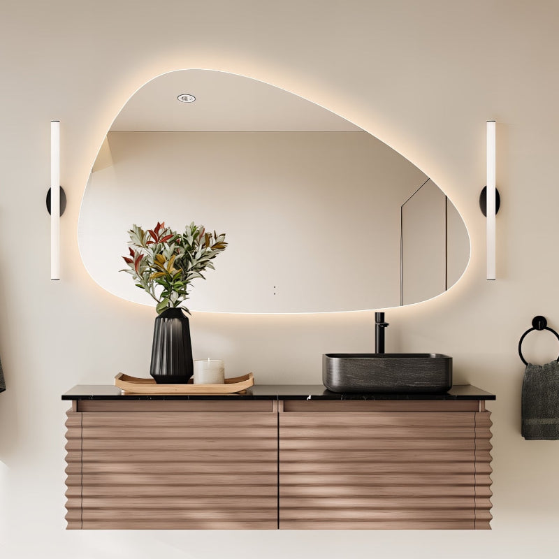 Oblonga Touchless 1500 x 900 Asymmetrical LED Mirror - Three Light Temperatures - Acqua Bathrooms