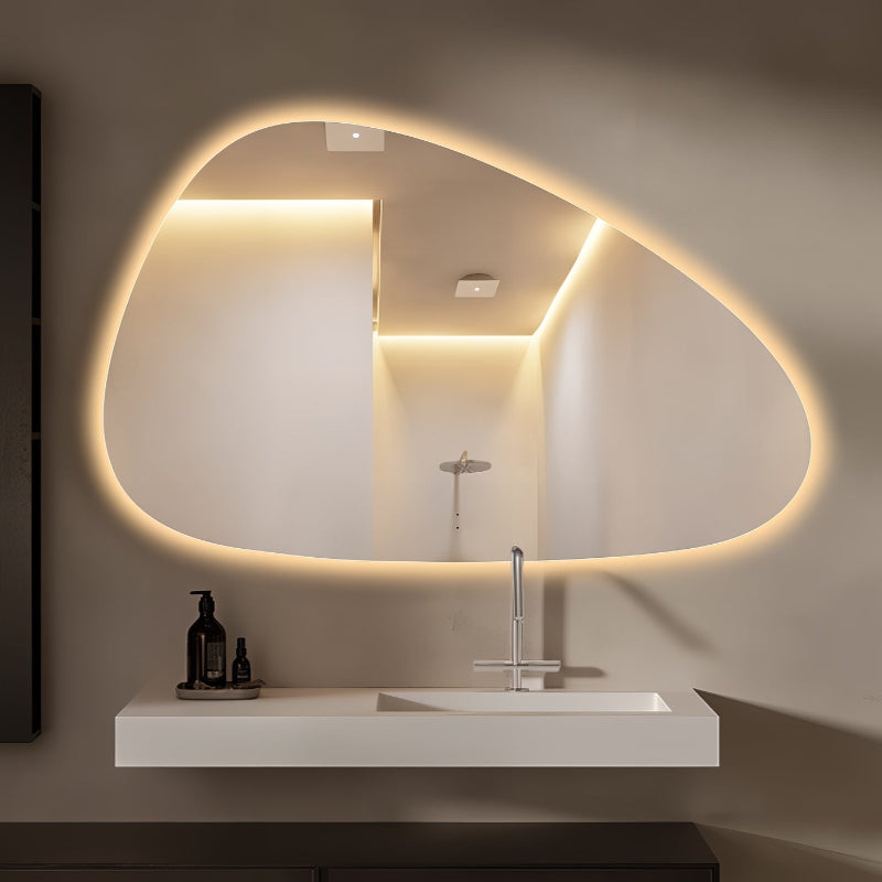 Oblonga Touchless 1500 x 900 Asymmetrical LED Mirror - Three Light Temperatures - Acqua Bathrooms