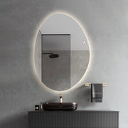 Indulge | Oblonga Touchless 500 x 700 Asymmetrical LED Mirror - Three Light Temperatures - Acqua Bathrooms