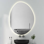 Indulge | Oblonga Touchless 600 x 800 Asymmetrical LED Mirror - Three Light Temperatures - Acqua Bathrooms