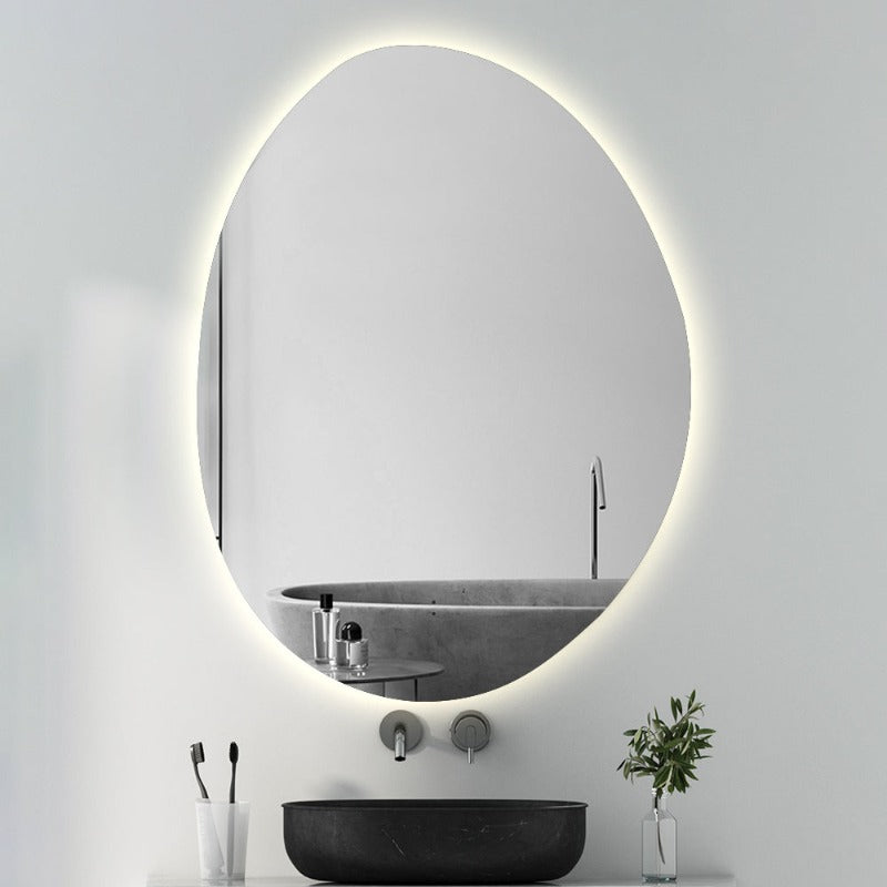 Indulge | Oblonga Touchless 600 x 800 Asymmetrical LED Mirror - Three Light Temperatures - Acqua Bathrooms