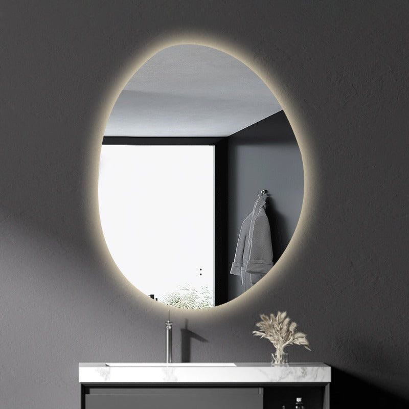 Indulge | Oblonga Touchless 700 x 900 Asymmetrical LED Mirror - Three Light Temperatures - Acqua Bathrooms