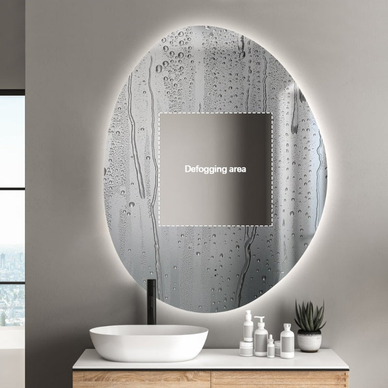 Indulge | Oblonga Touchless 750 x 1000 Asymmetrical LED Mirror - Three Light Temperatures - Acqua Bathrooms