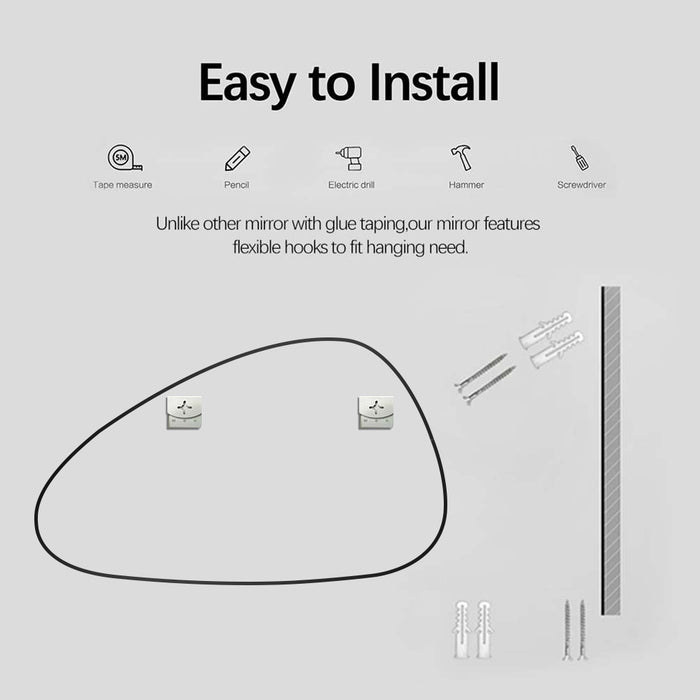 Oblonga 1200 x 750 Asymmetrical Brushed Gold Framed Mirror