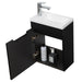 Indulge | Odessa 400 Fluted Matte Black Wall Hung Vanity - Acqua Bathrooms